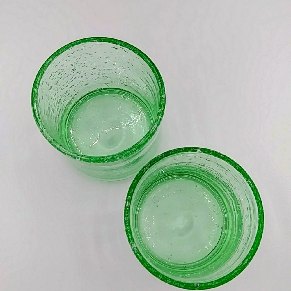 LAST 2 Highball Bubble Glasses by Artland Iris in Light Green - Picture 3 of 7